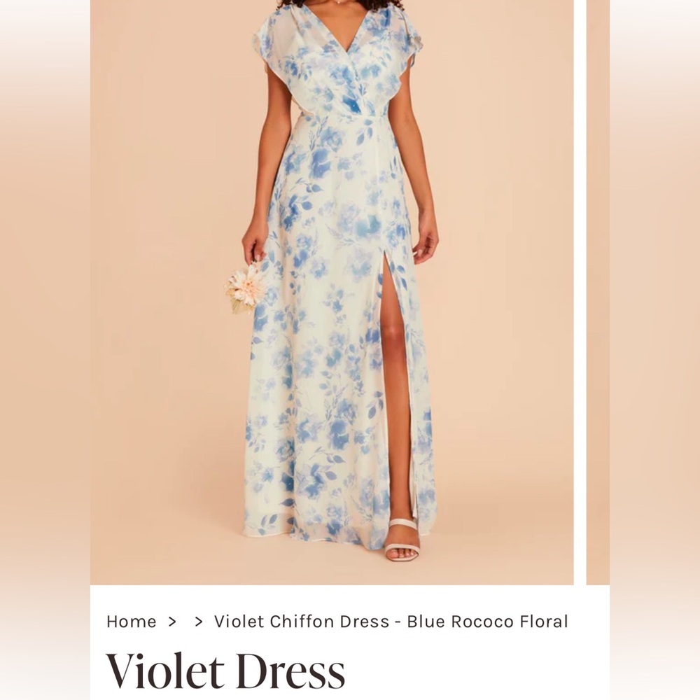 Birdy Grey Violet Chiffon Dress - Blue Rococo Floral
XXL